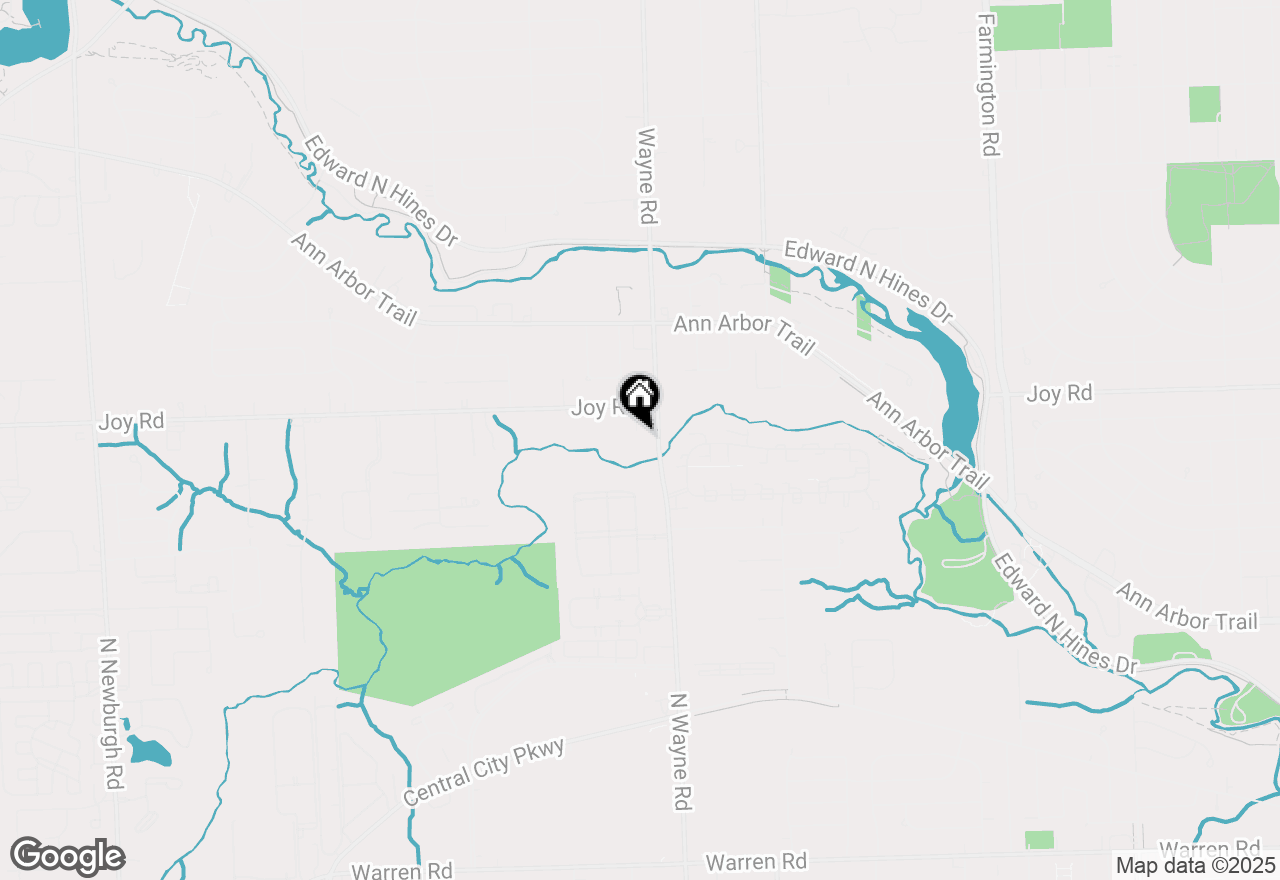 Map of 8740 Oak Ridge Trail, Westland, MI 48185