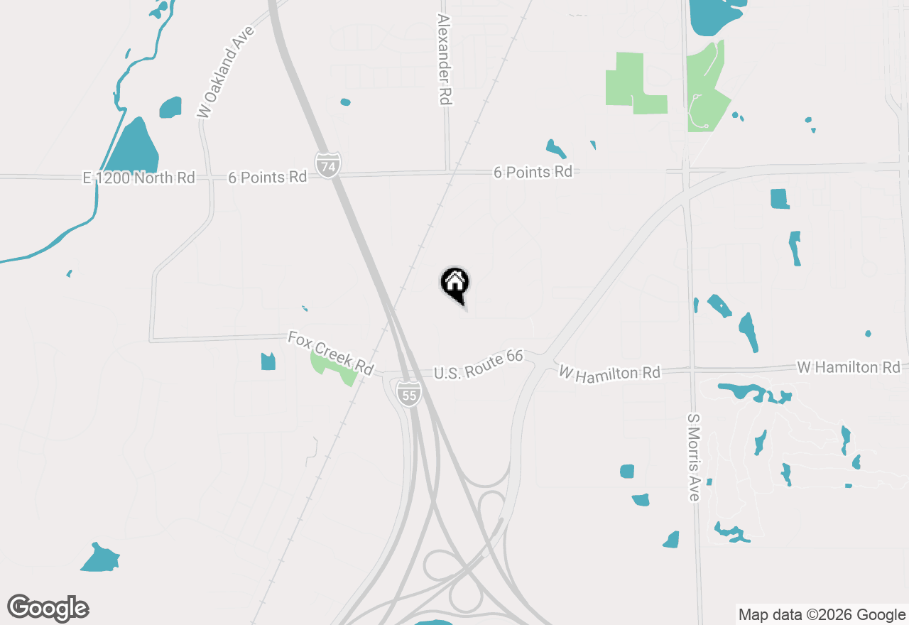 Map of 23 Palm Court, Bloomington, IL 61701