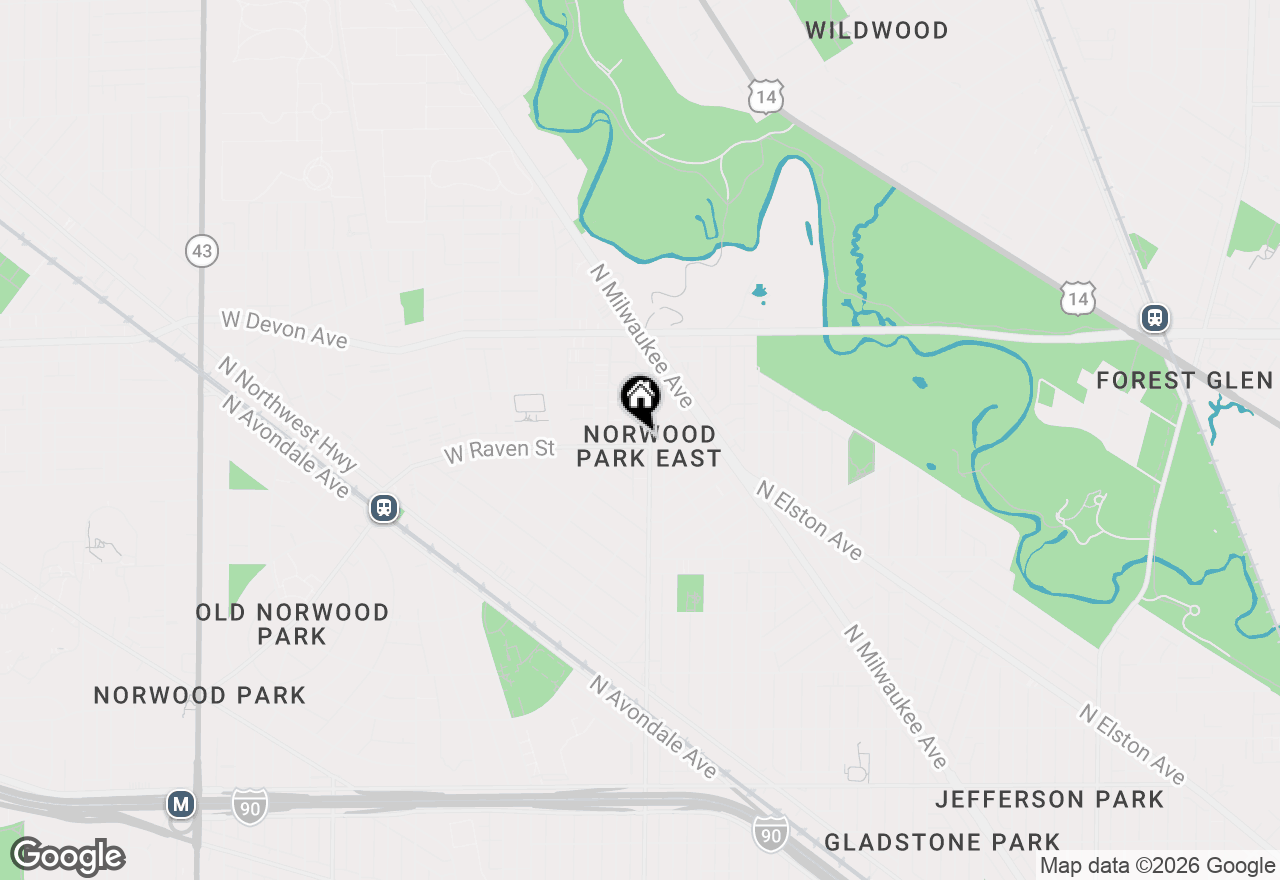 Map of 6408 W Raven Street #1, Chicago, IL 60631