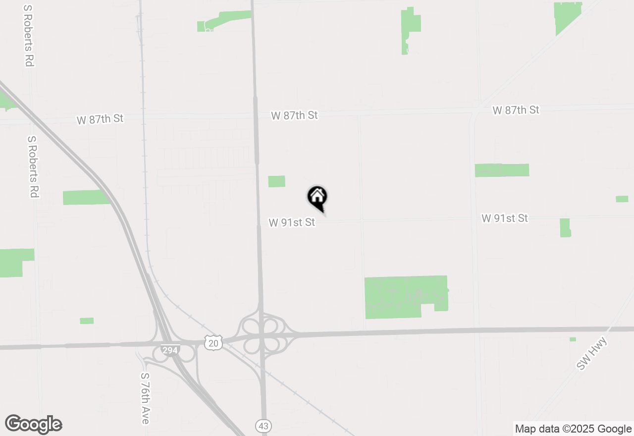 Map of 6950 W 91st Street, Bridgeview, IL 60455