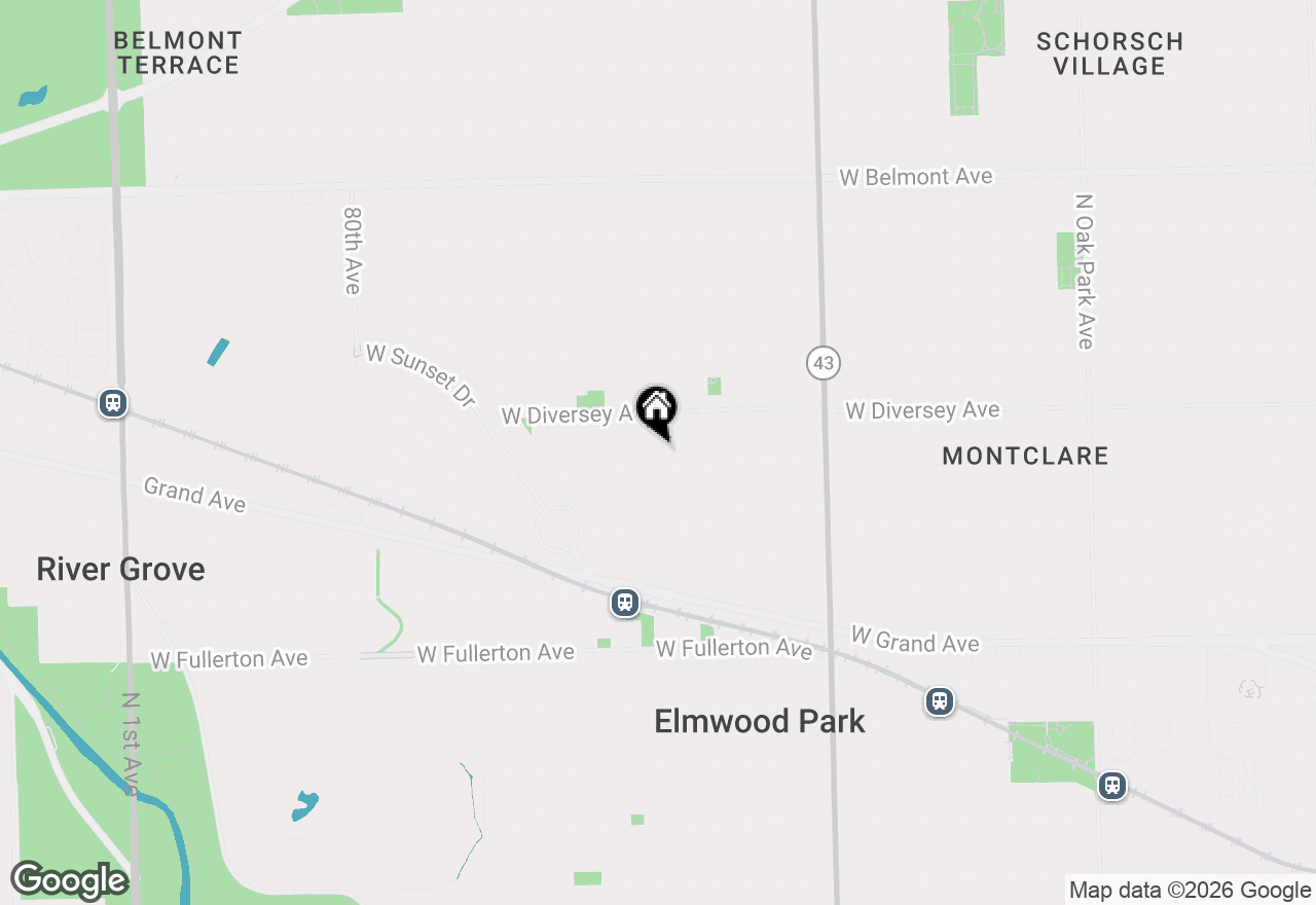 Map of 2713 N 75th Avenue, Elmwood Park, IL 60707