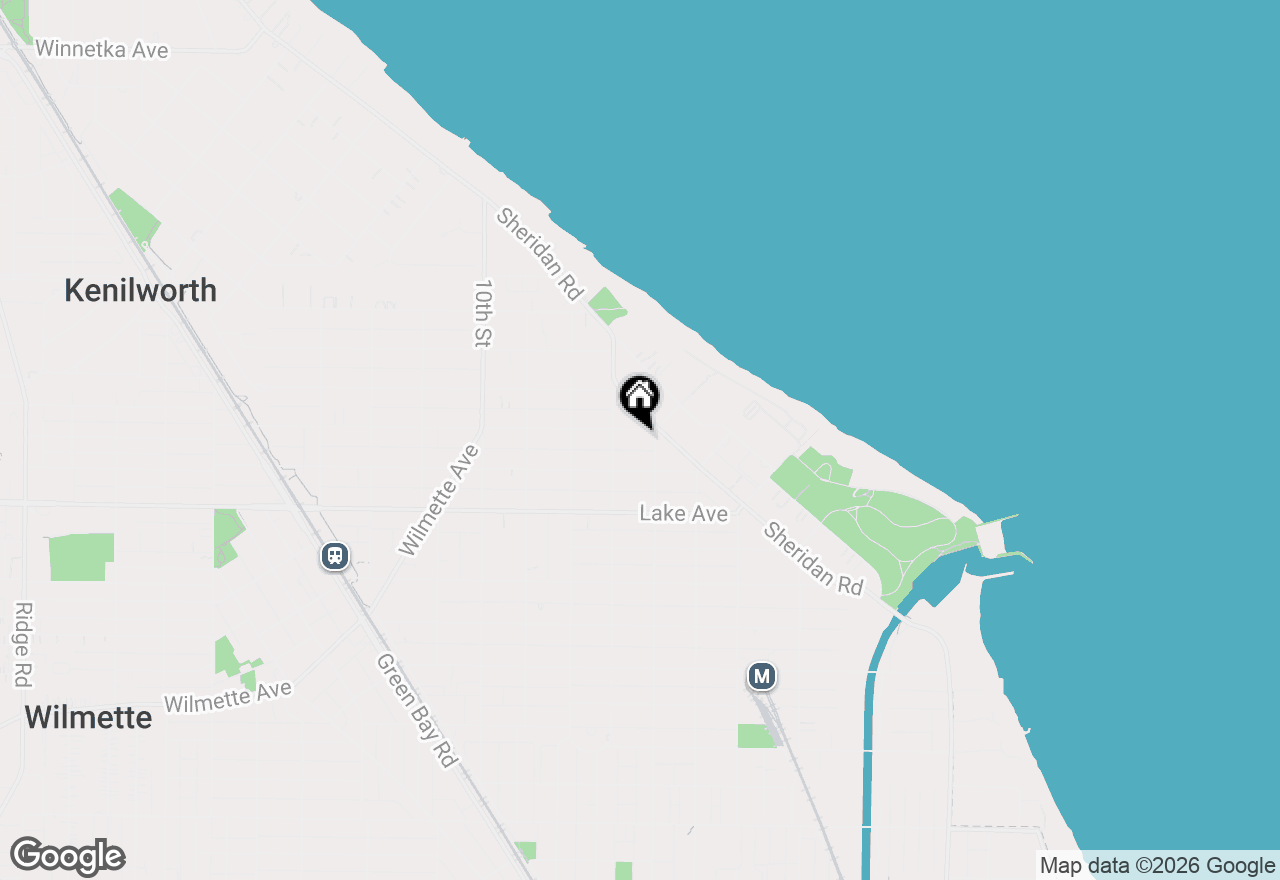 Map of 611 Elmwood Avenue, Wilmette, IL 60091