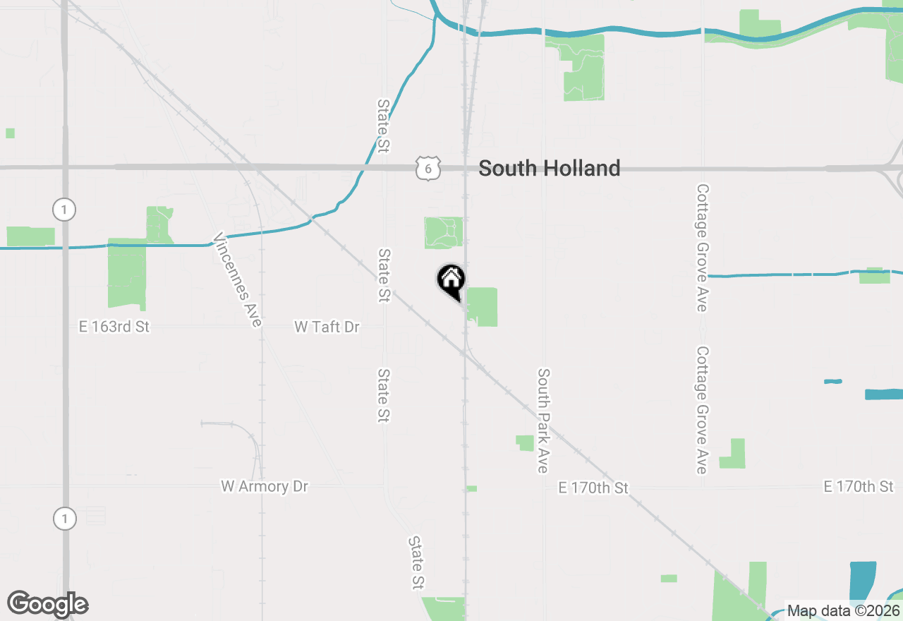 Map of 16524 Woodlawn West Avenue, South Holland, IL 60473