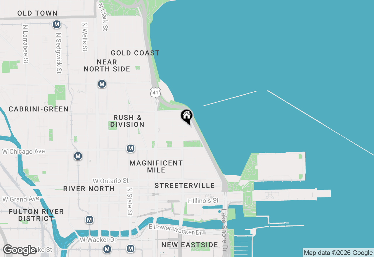 Map of 257 E Delaware Place #10AB, Chicago, IL 60611