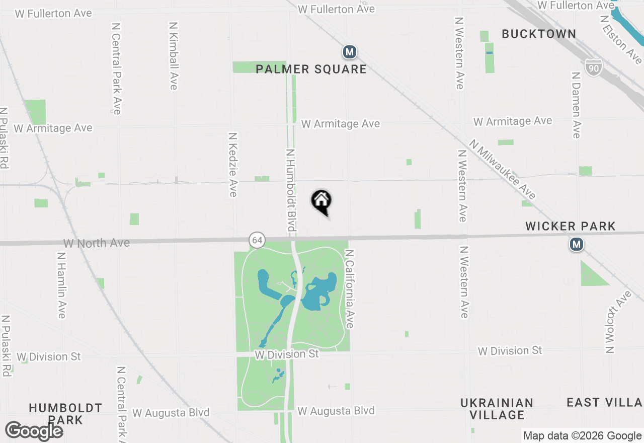 Map of 1632 N Francisco Avenue, Chicago, IL 60647