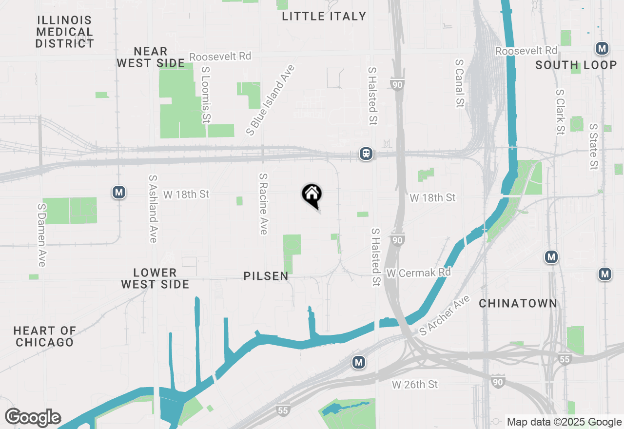 Map of 1017 W 19th Street, Chicago, IL 60608