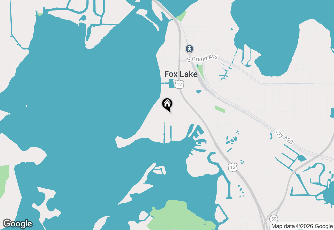 Map of 92 Bay Road, Fox Lake, IL 60020