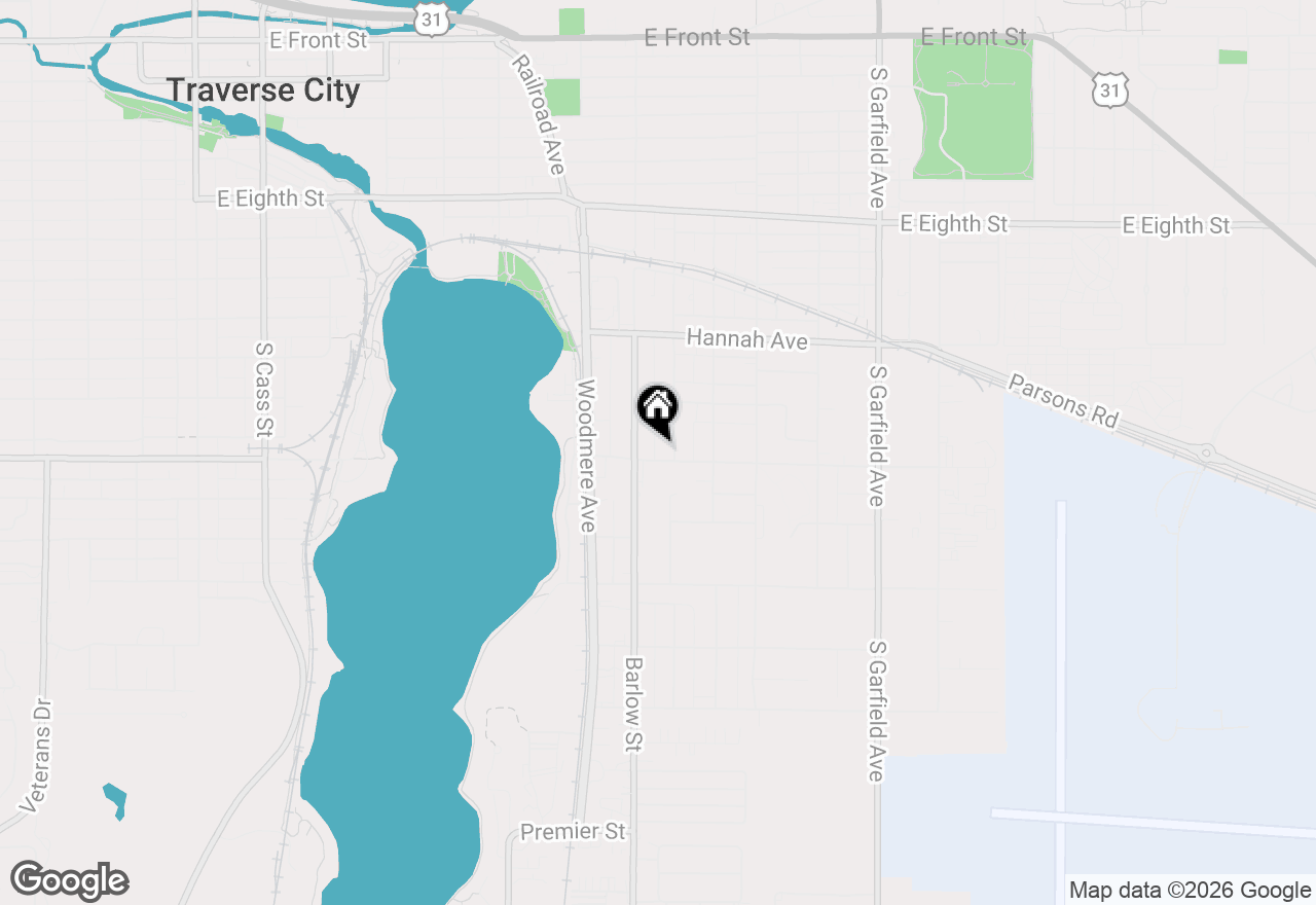 Map of 817 Centre Street, Traverse City, MI 49686