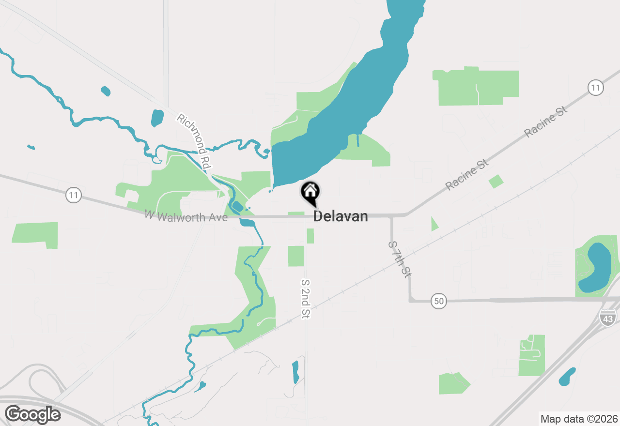 Map of 215 E Walworth Ave, Delavan, WI 53115