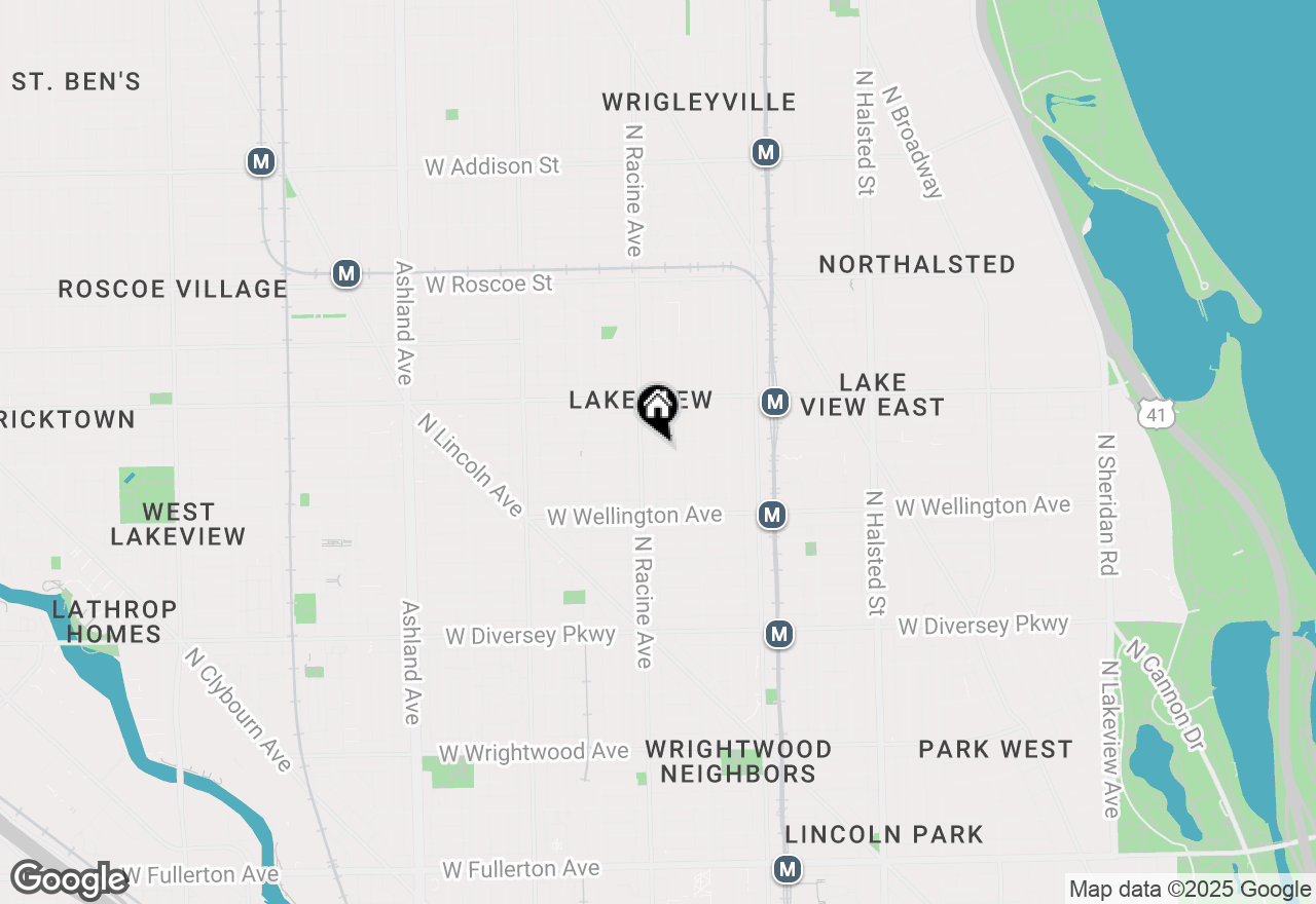 Map of 1140 W Barry Avenue, Chicago, IL 60657