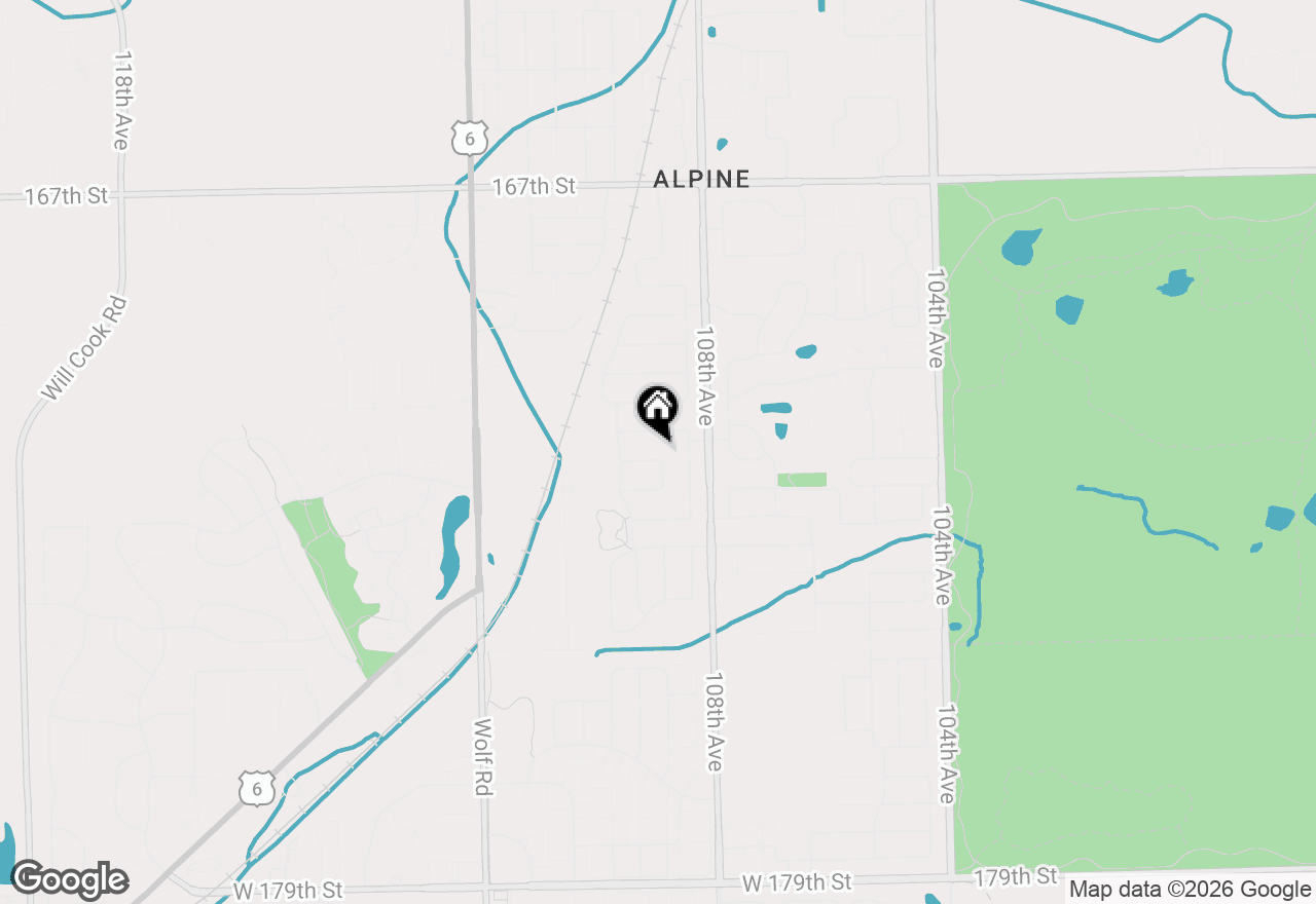 Map of 10838 Moose Lane, Orland Park, IL 60467
