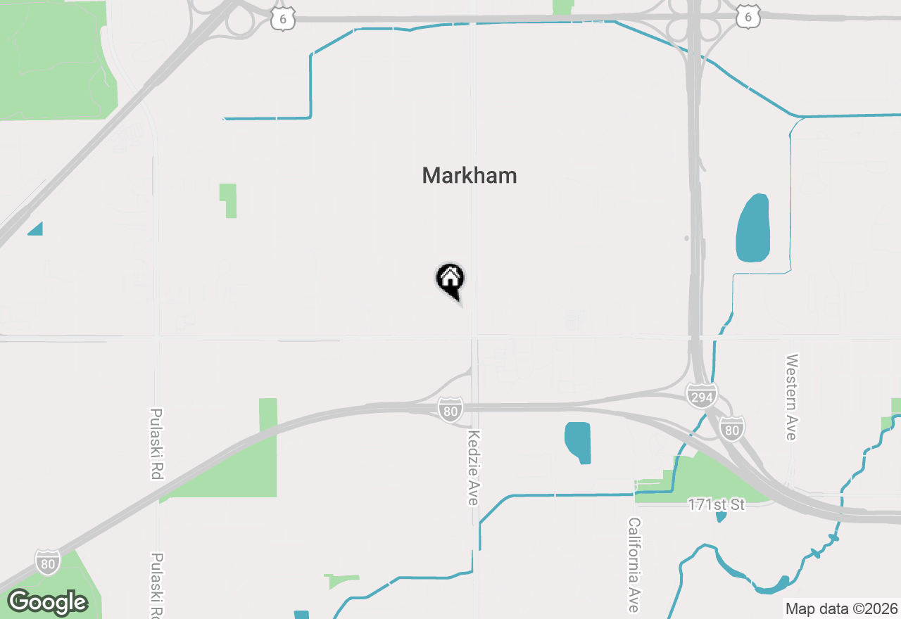 Map of 16608 Sawyer Avenue, Markham, IL 60428