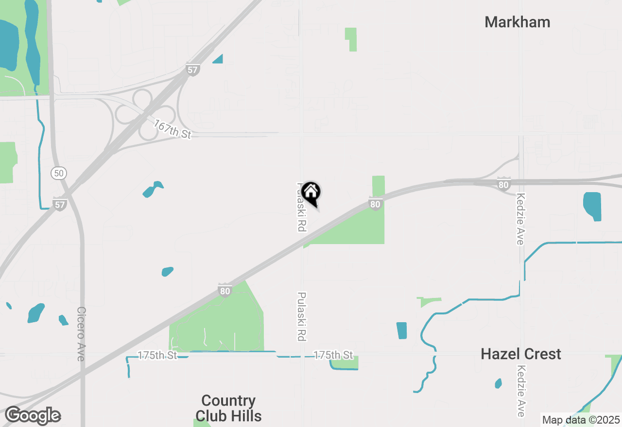 Map of 16956 Sunset Ridge Drive, Country Club Hills, IL 60478