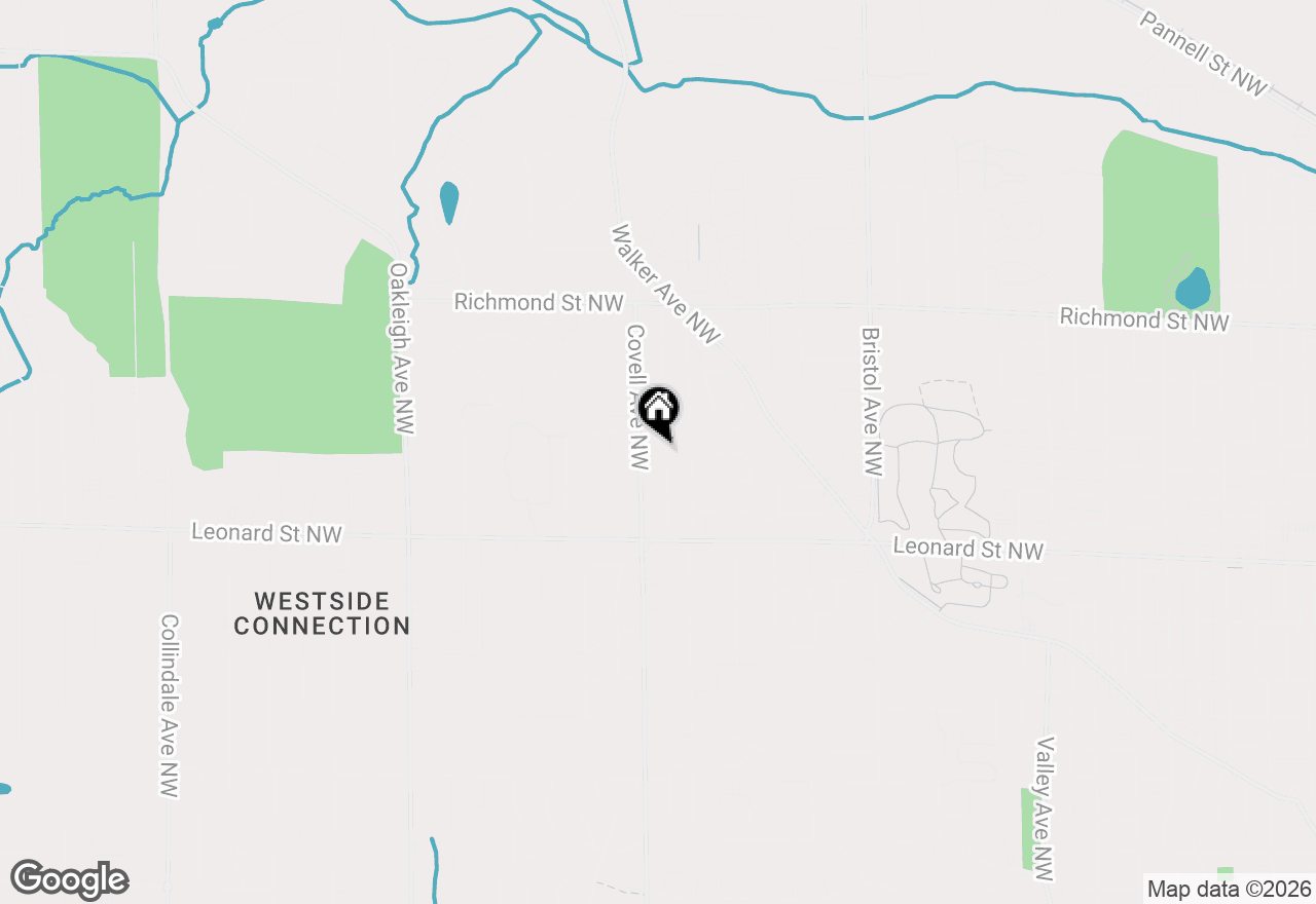 Map of 1331 Hillcrest Avenue Nw, Grand Rapids, MI 49504