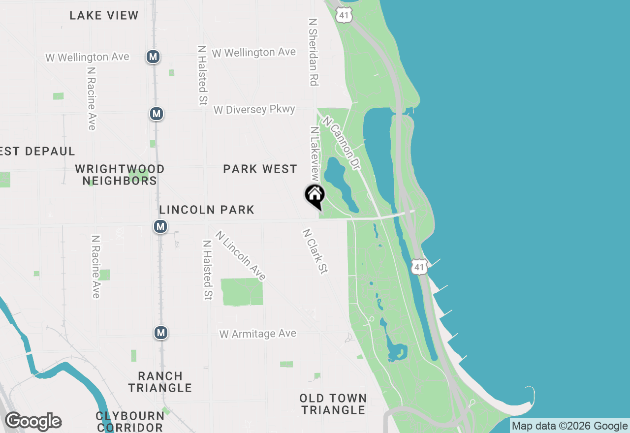 Map of 2400 N Lakeview Avenue #1404, Chicago, IL 60614