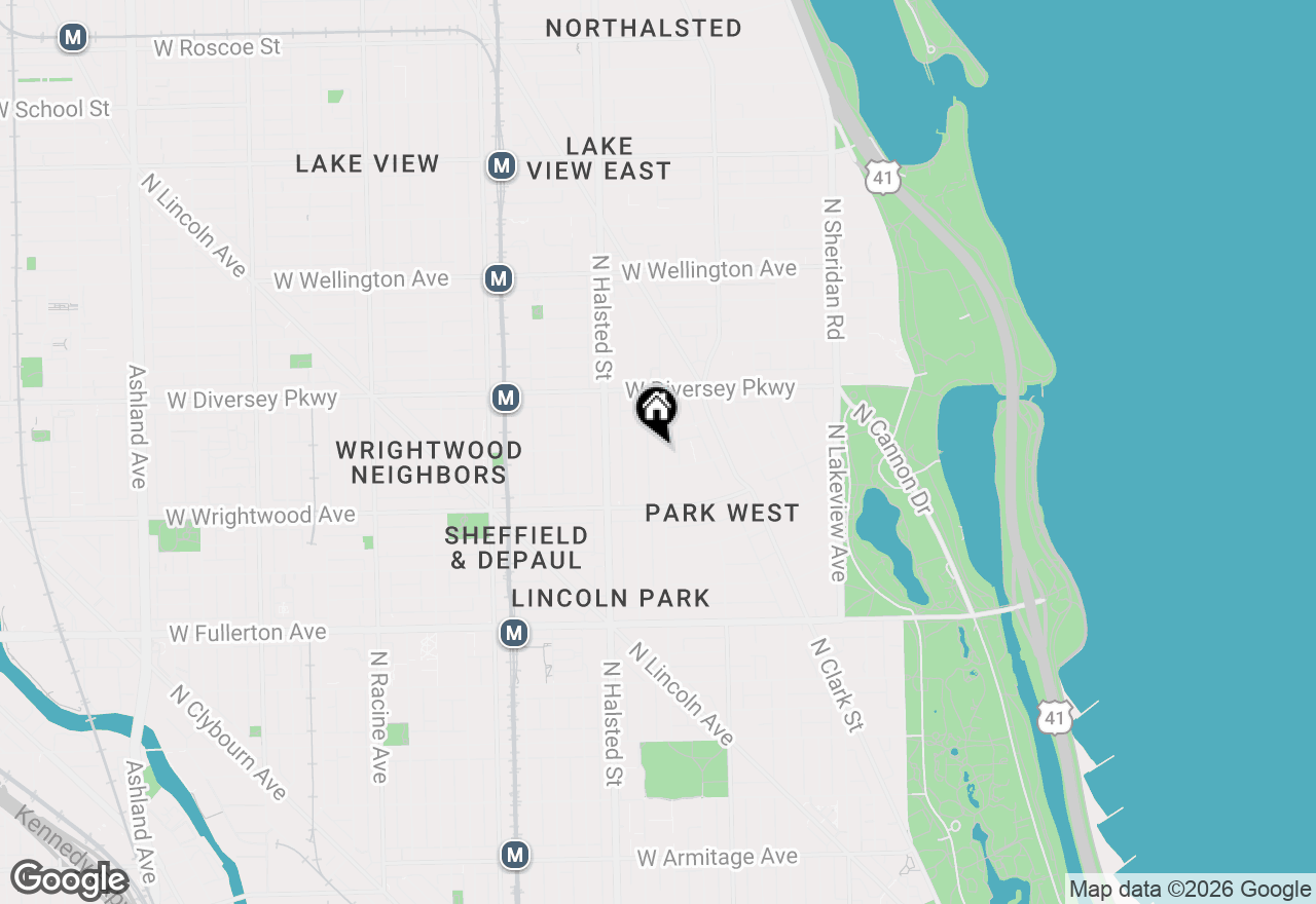 Map of 2658 N Orchard Street #1, Chicago, IL 60614