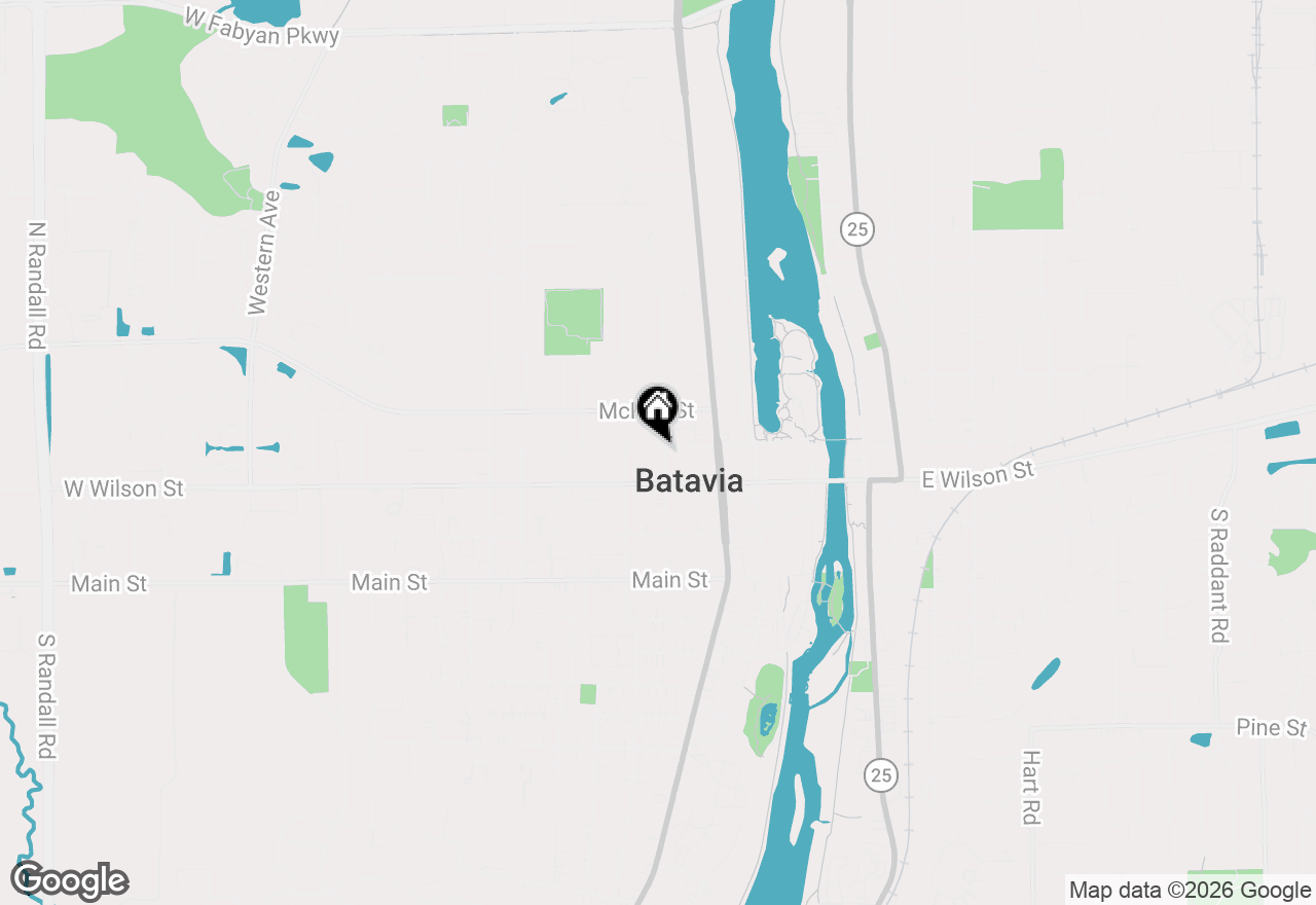 Map of 27 N Lincoln Street, Batavia, IL 60510