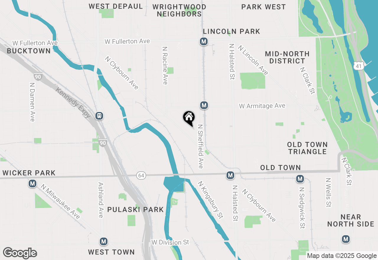 Map of 1876 N Maud Avenue, Chicago, IL 60614