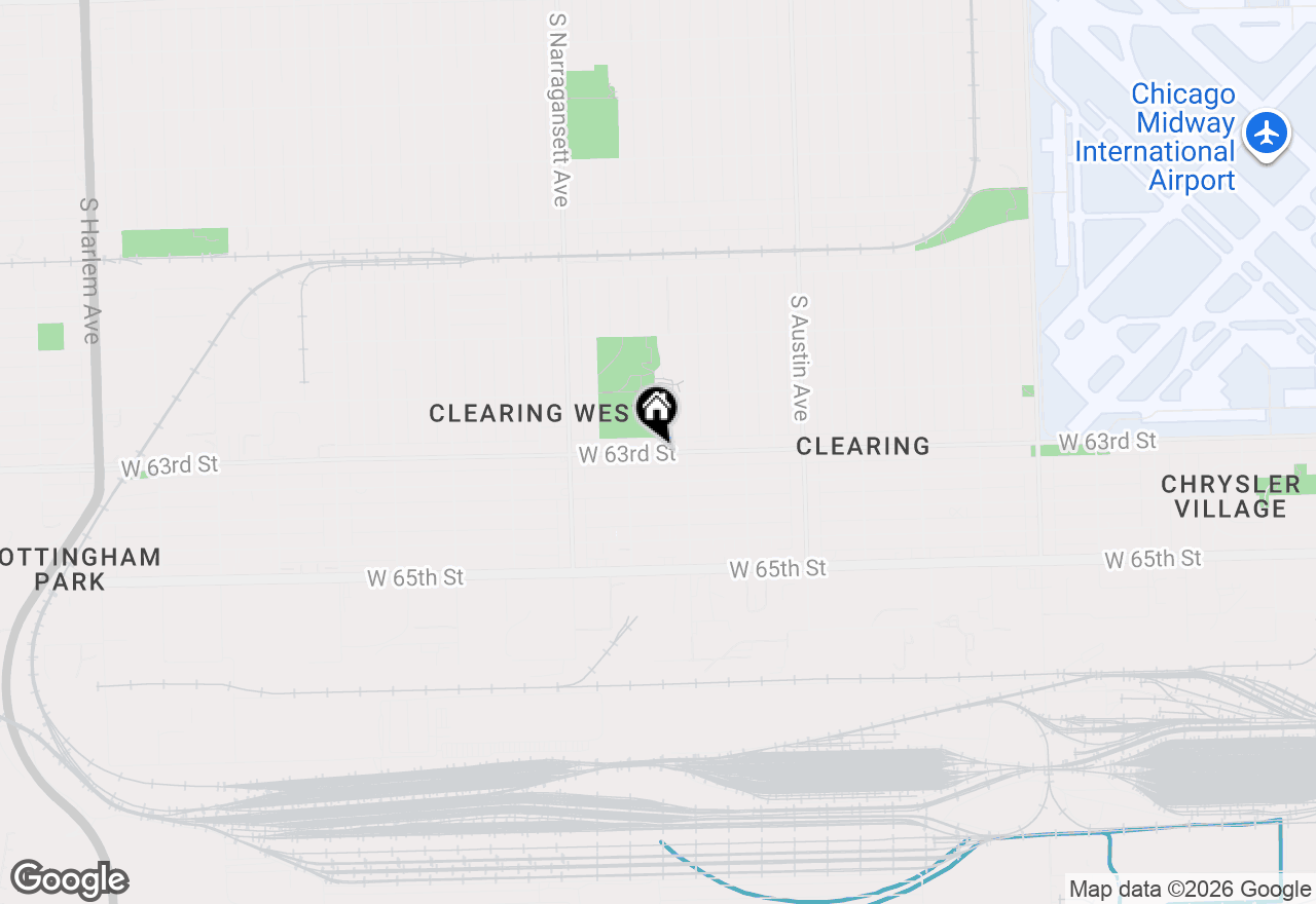Map of 9517 S Merrimac Avenue, Oak Lawn, IL 60453