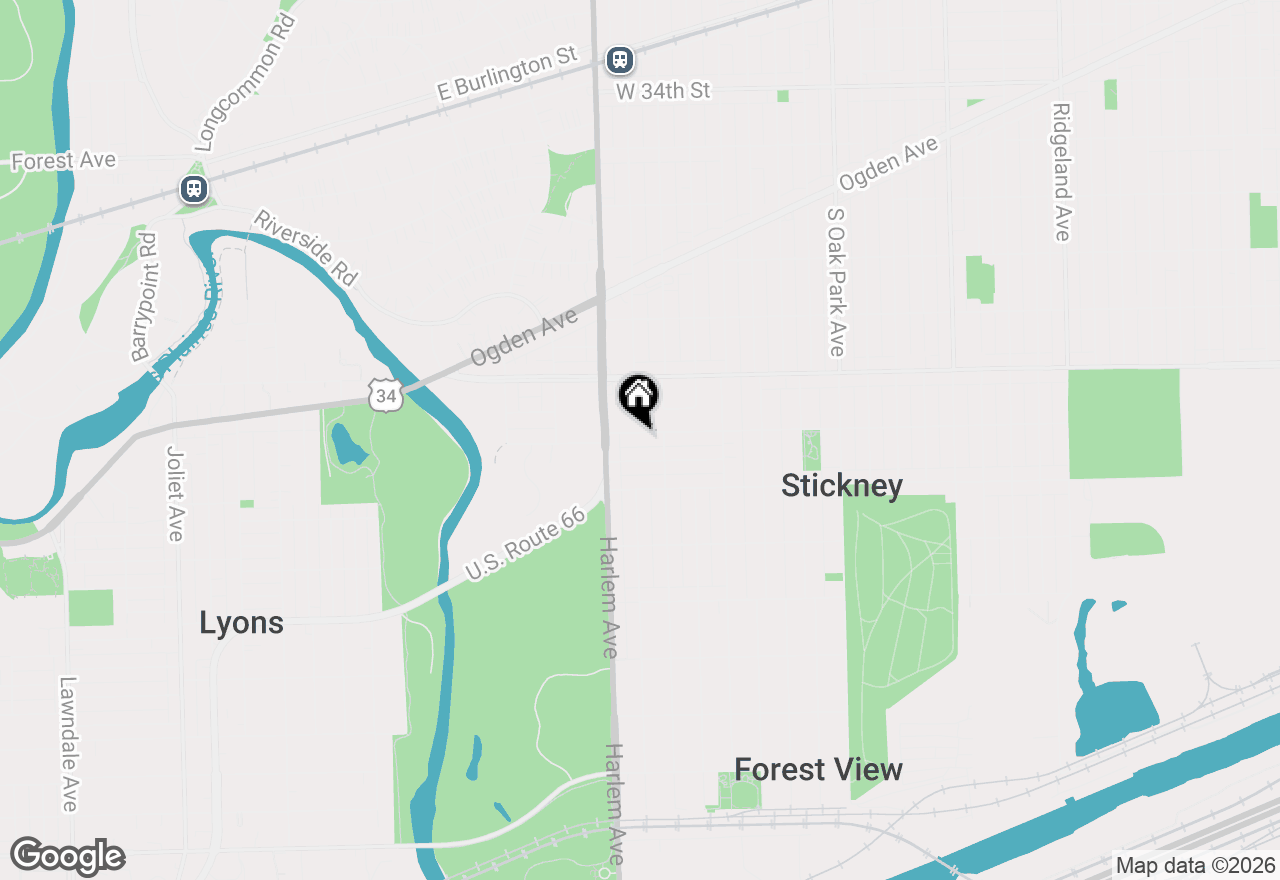 Map of 7119 40th Street, Stickney, IL 60402