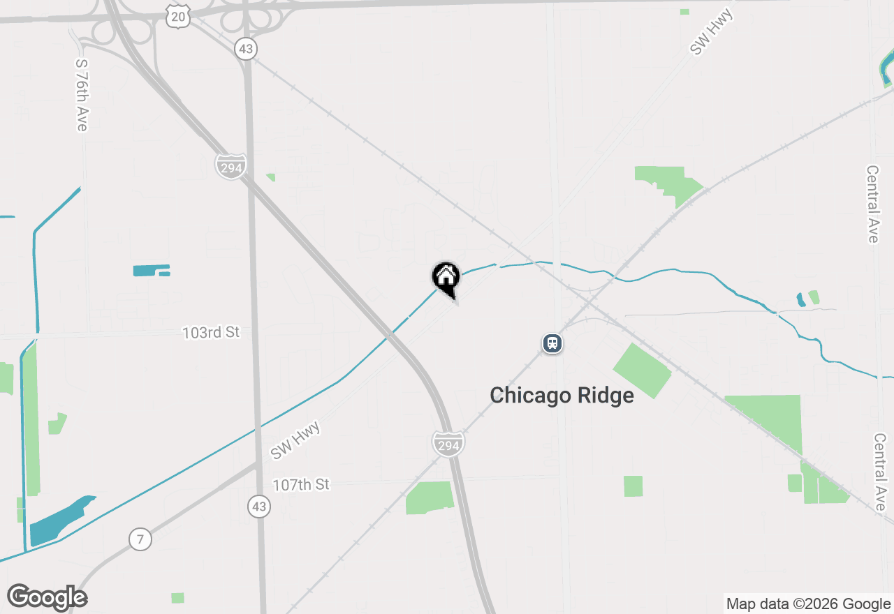 Map of 10278 Southwest Highway #1A, Chicago Ridge, IL 60415