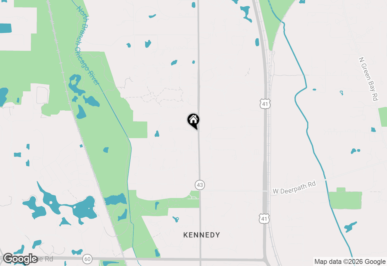 Map of 1045 Oak Grove Lane, Lake Forest, IL 60045