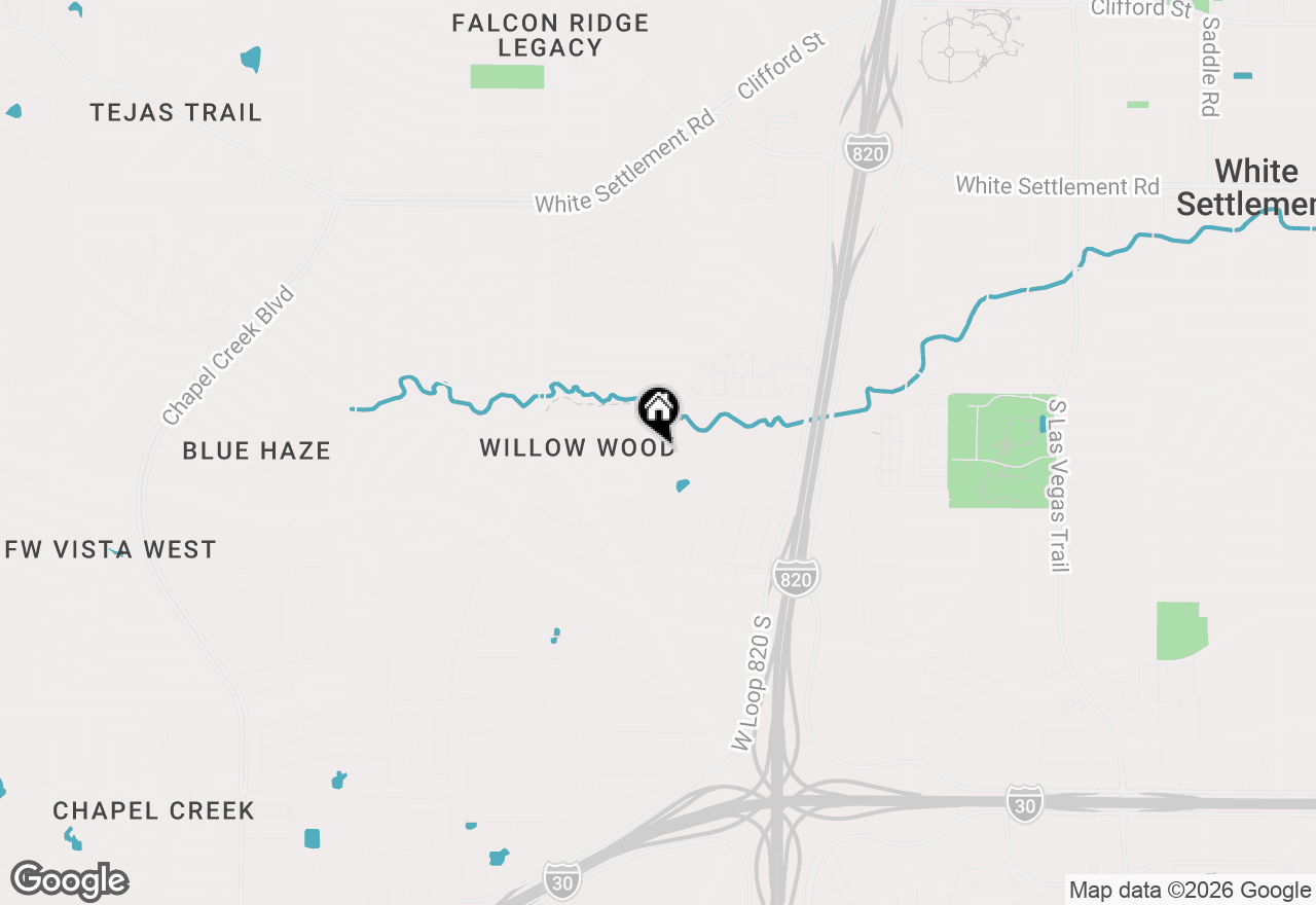 Map of 629 Chalk Knoll Road, Fort Worth, TX 76108
