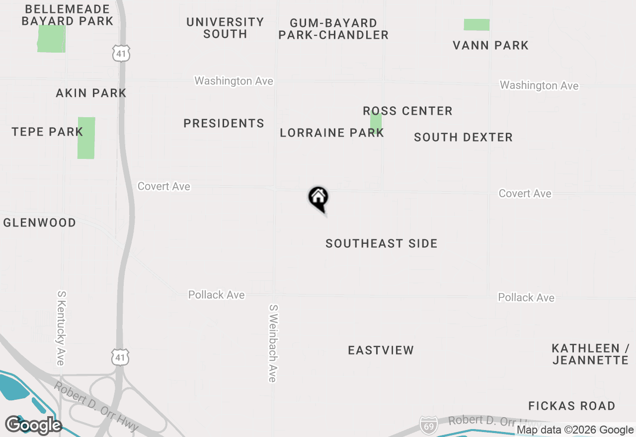 Map of 2123 Cass Avenue, Evansville, IN 47714