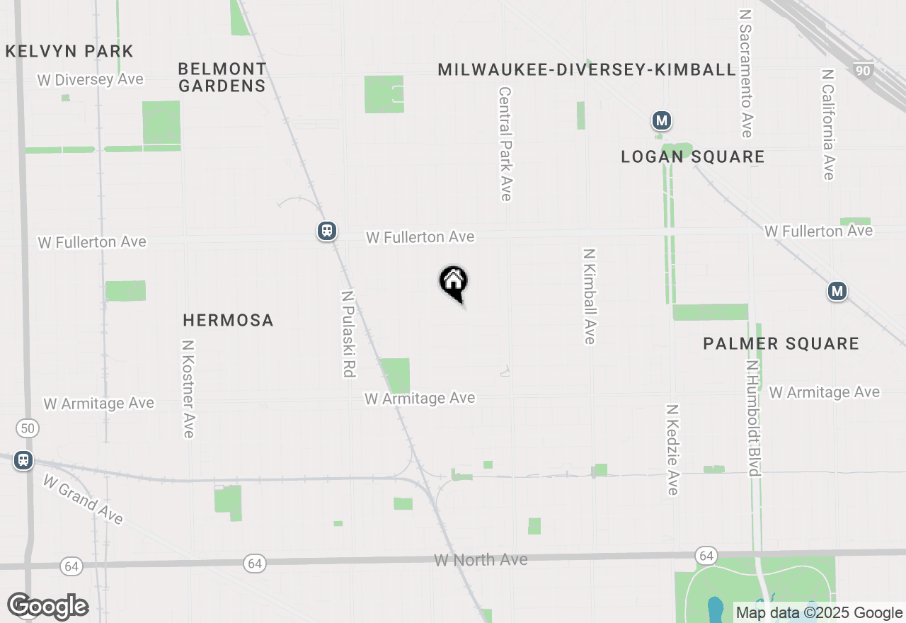 Map of 3720 W Palmer Street, Chicago, IL 60647