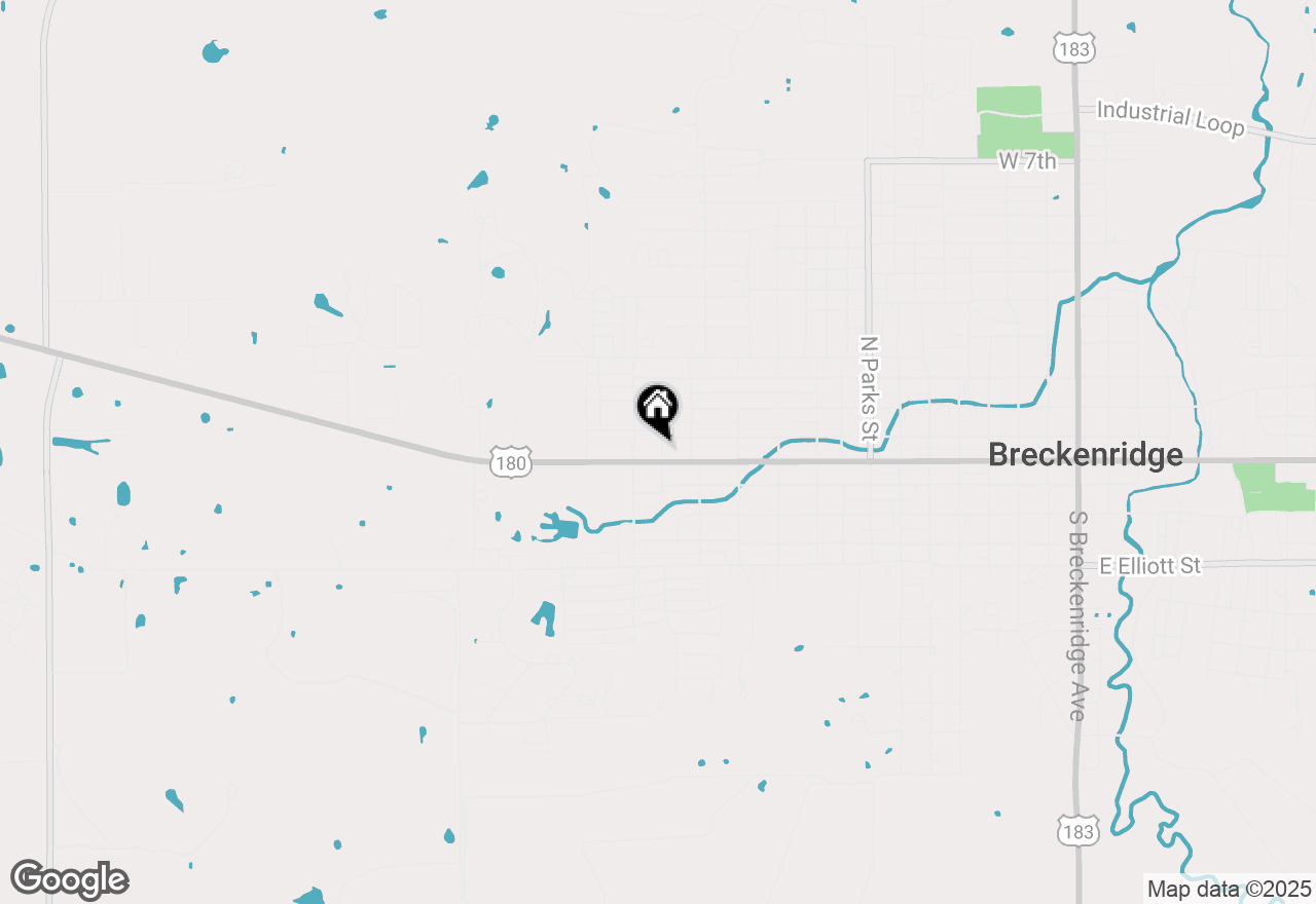 Map of 1400 W Walker St, Breckenridge, TX 76424