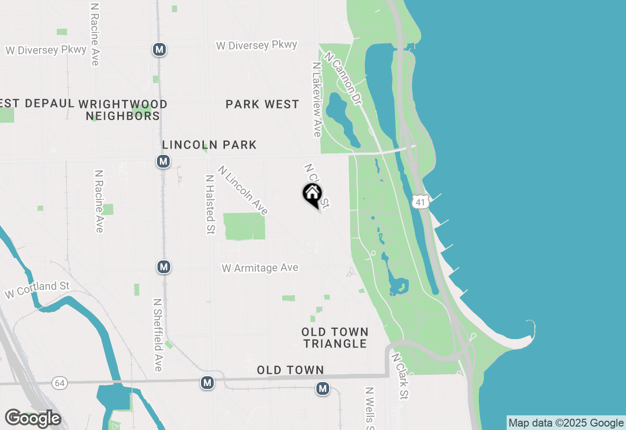 Map of 417 W Webster Avenue, Chicago, IL 60614