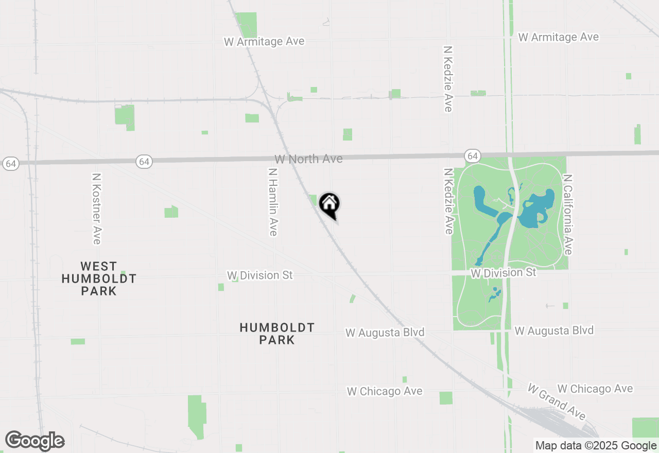 Map of 1340 N Central Park Avenue, Chicago, IL 60651