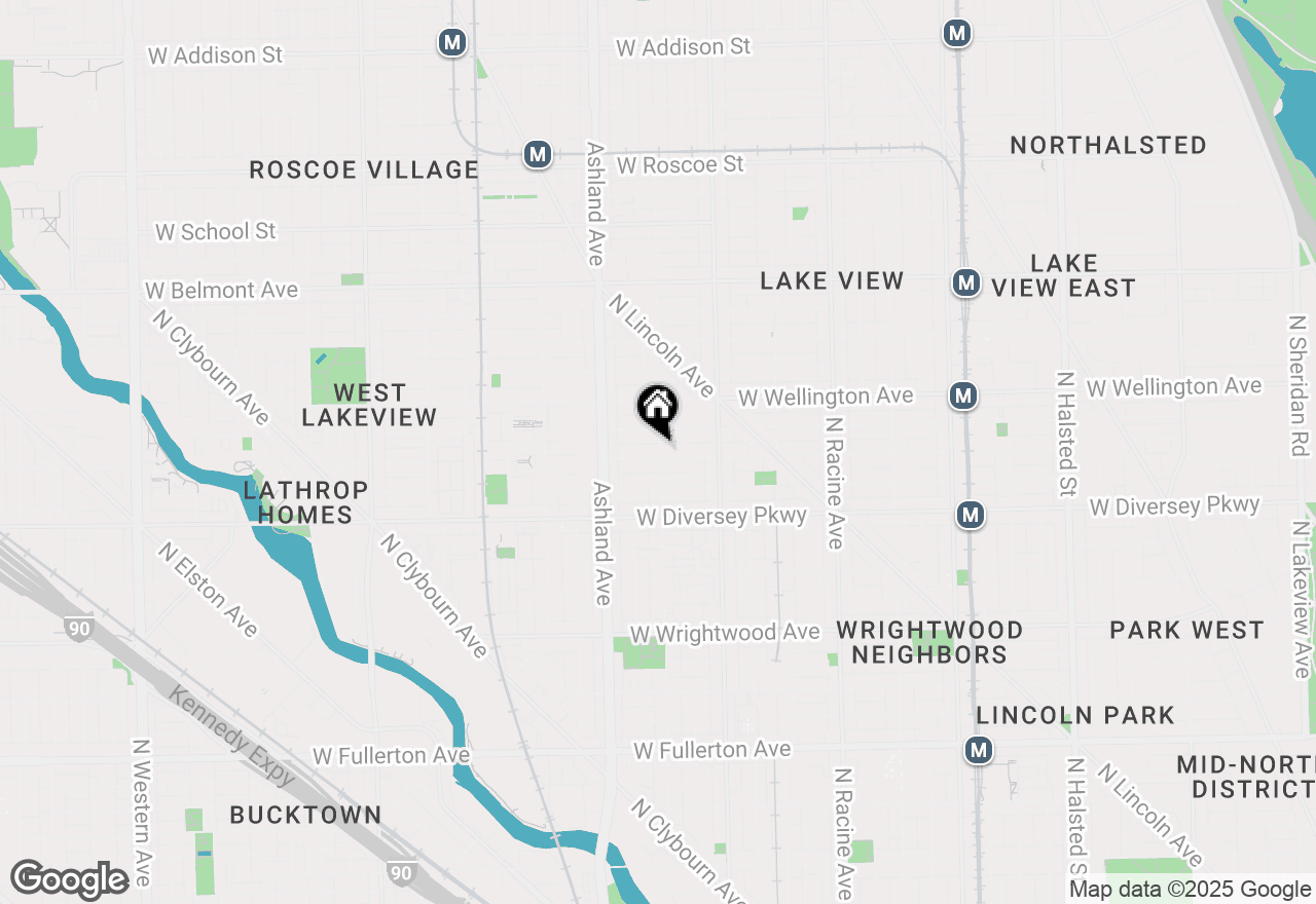 Map of 2906 N Greenview Avenue #1, Chicago, IL 60657
