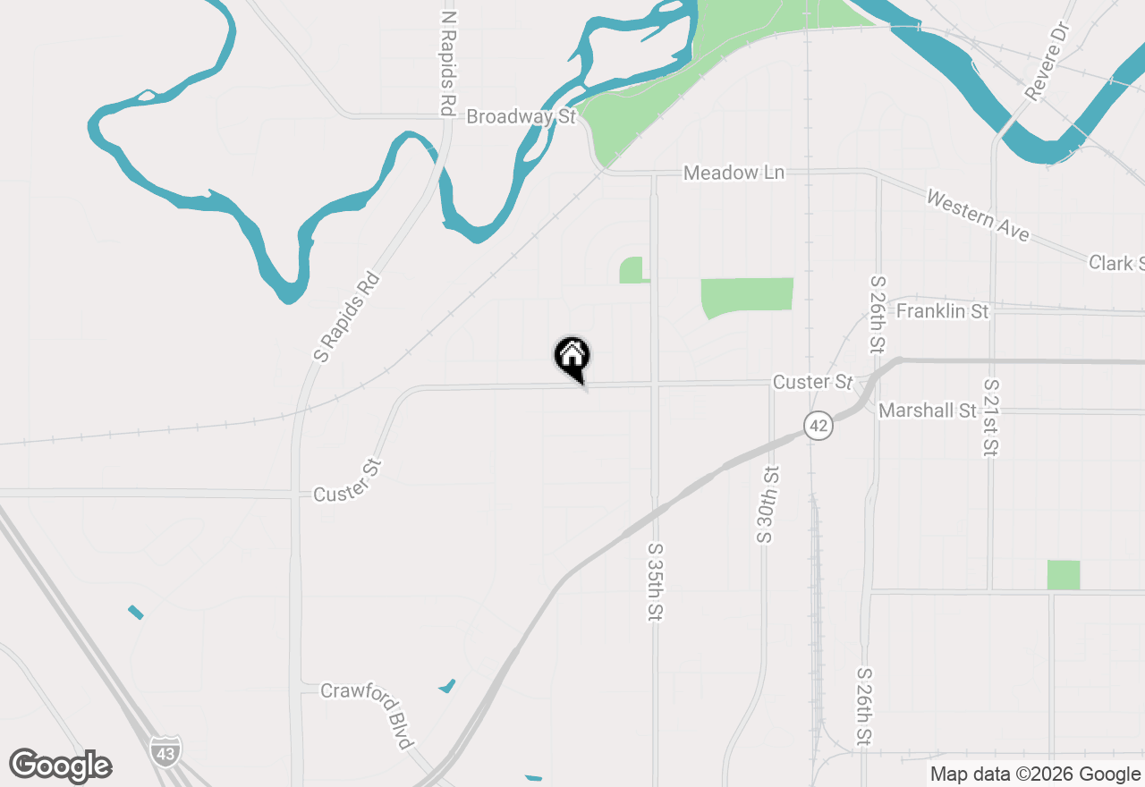 Map of 3735 Custer St, Manitowoc, WI 54220