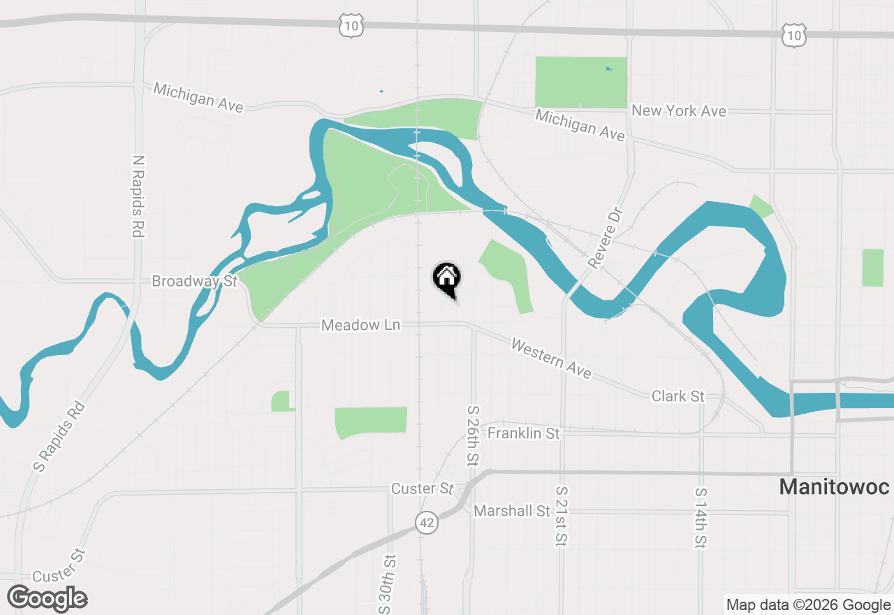 Map of 519 Riverview Dr, Manitowoc, WI 54220