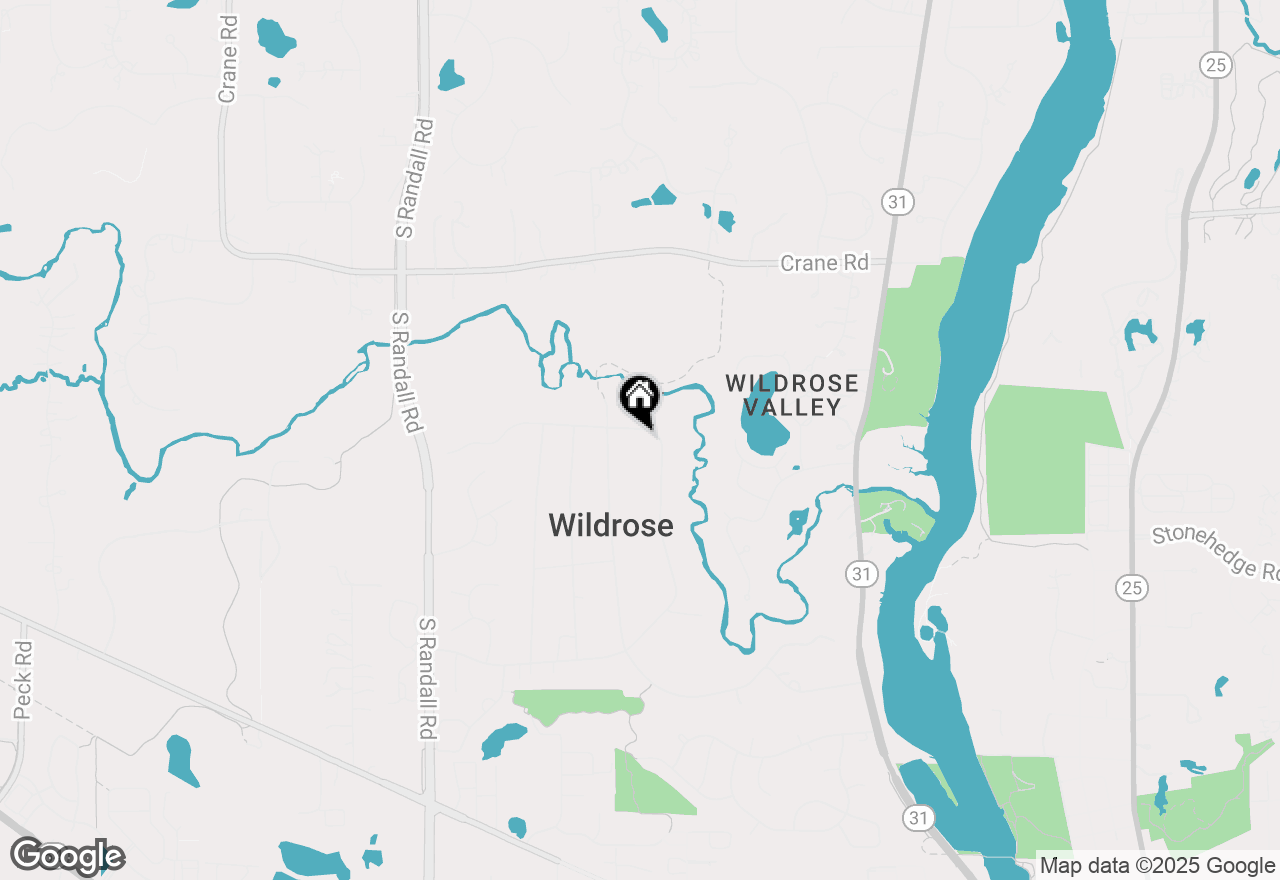 Map of 36W525 Wild Rose Road, St. Charles, IL 60174