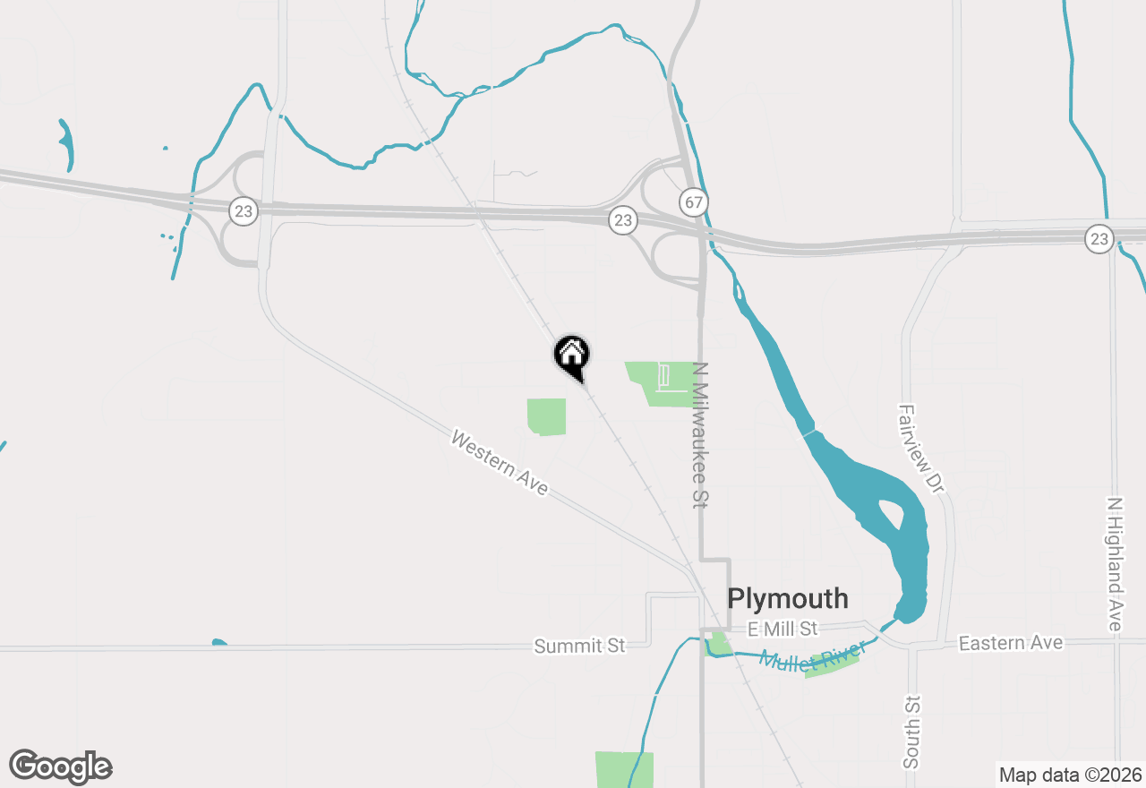Map of 735 Sunset Dr, Plymouth, WI 53073