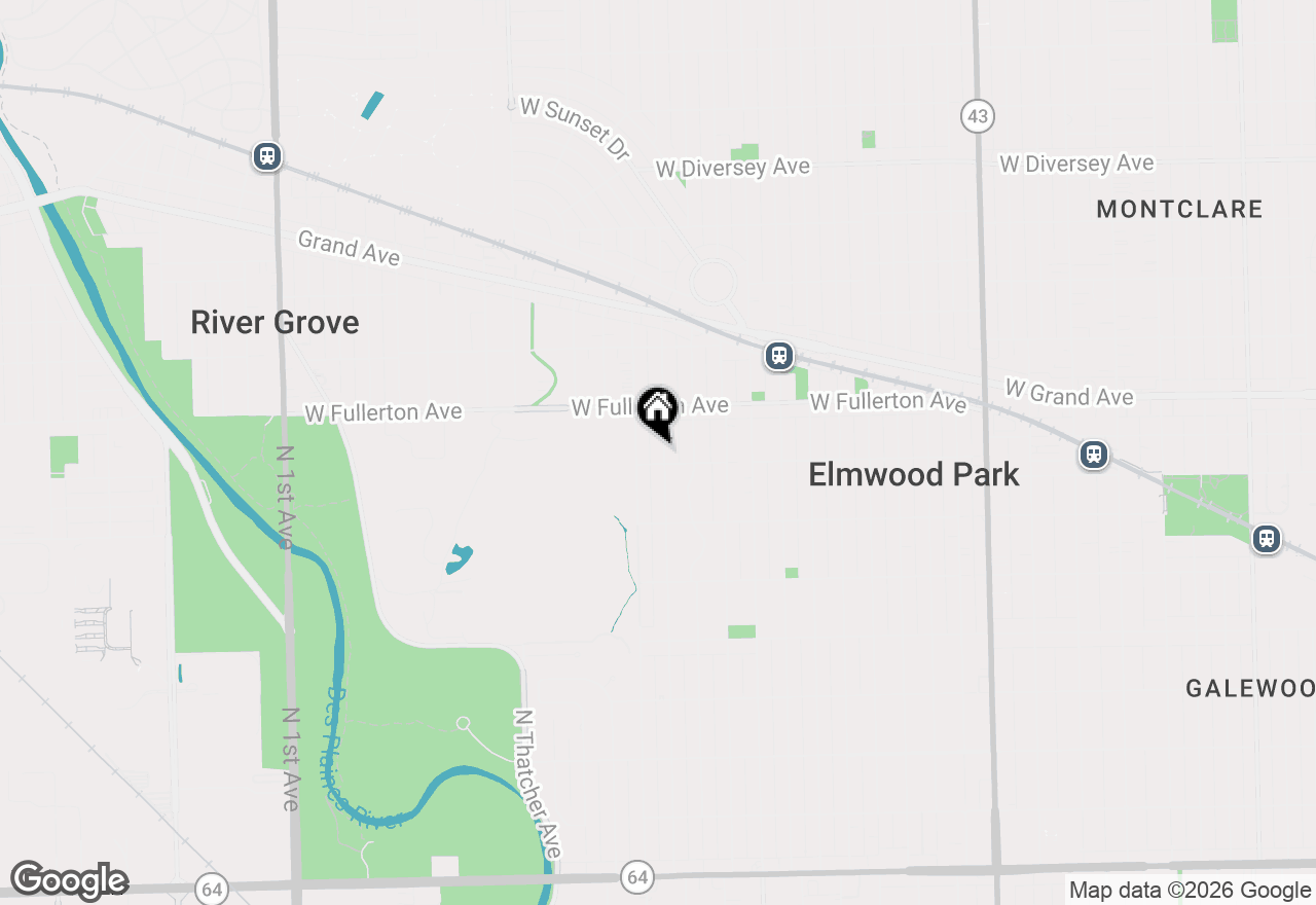 Map of 2308 N 77th Court, Elmwood Park, IL 60707