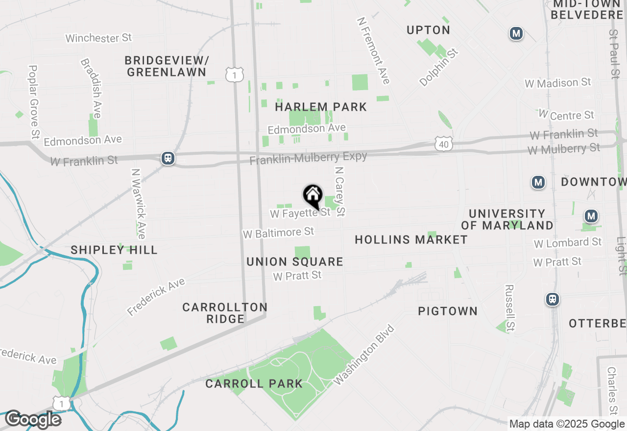 Map of 1423 W Fayette Street, Baltimore, MD 21223
