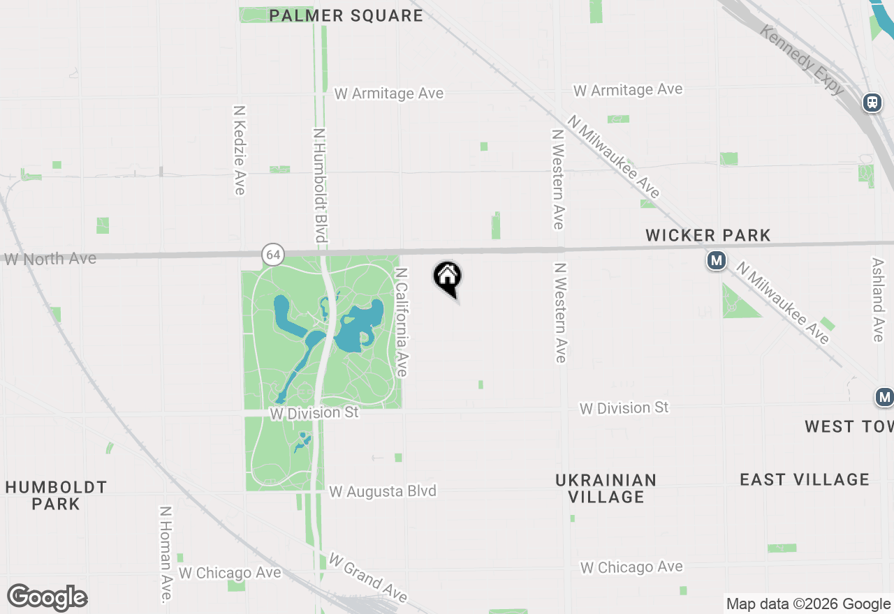 Map of 1437 N Washtenaw Avenue #3, Chicago, IL 60622
