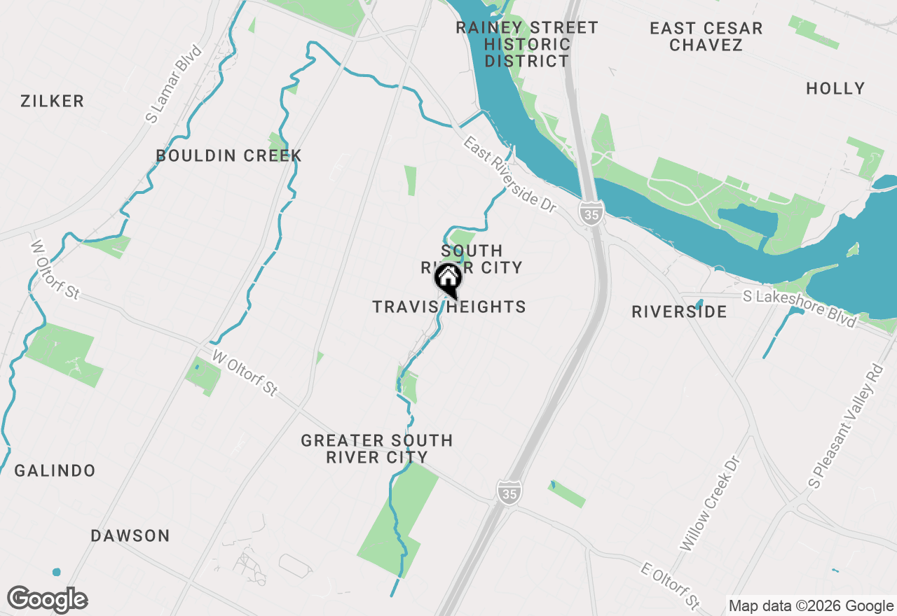 Map of 1704 Alameda Dr, Austin, TX 78704