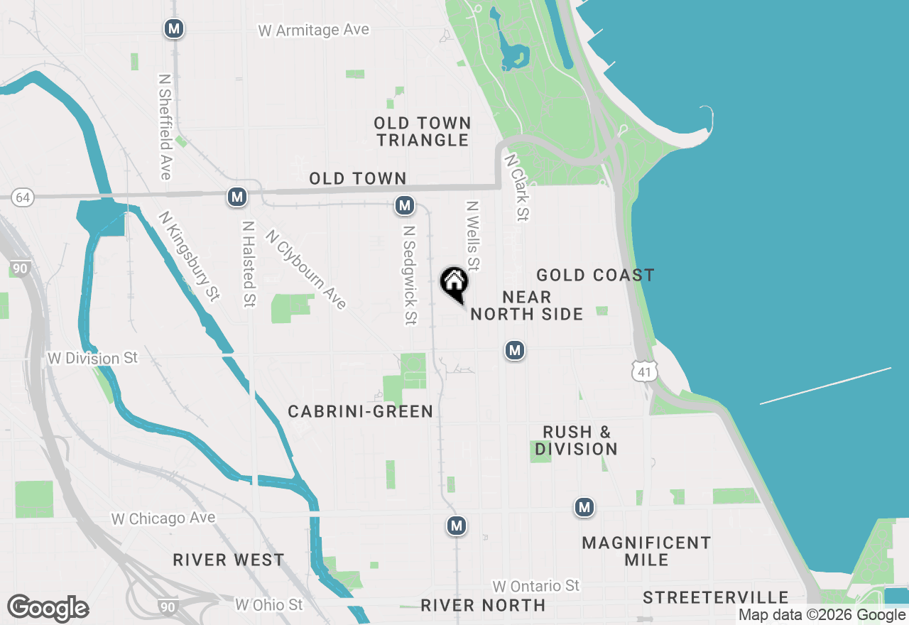 Map of 227 W Goethe Street, Chicago, IL 60610