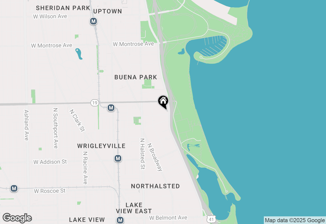 Map of 628 W Sheridan Road #2E, Chicago, IL 60613