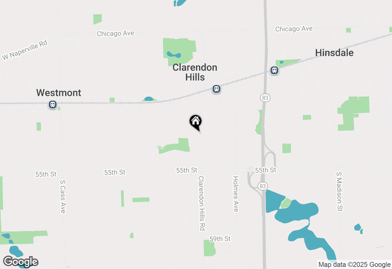 Map of 310 Harris Avenue, Clarendon Hills, IL 60514