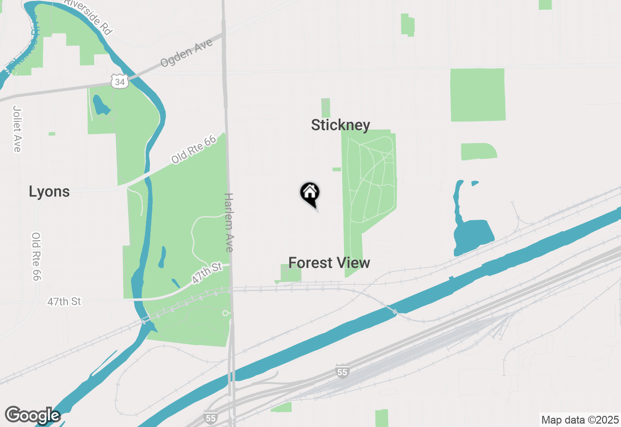 Map of 4408 Kenilworth Avenue, Stickney, IL 60402