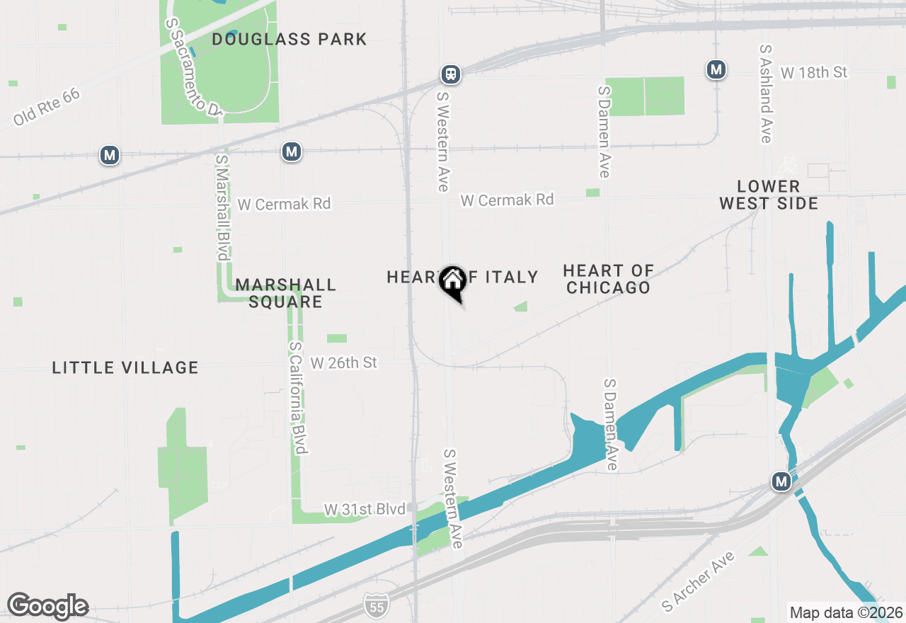 Map of 2451 S Western Avenue #2S, Chicago, IL 60608
