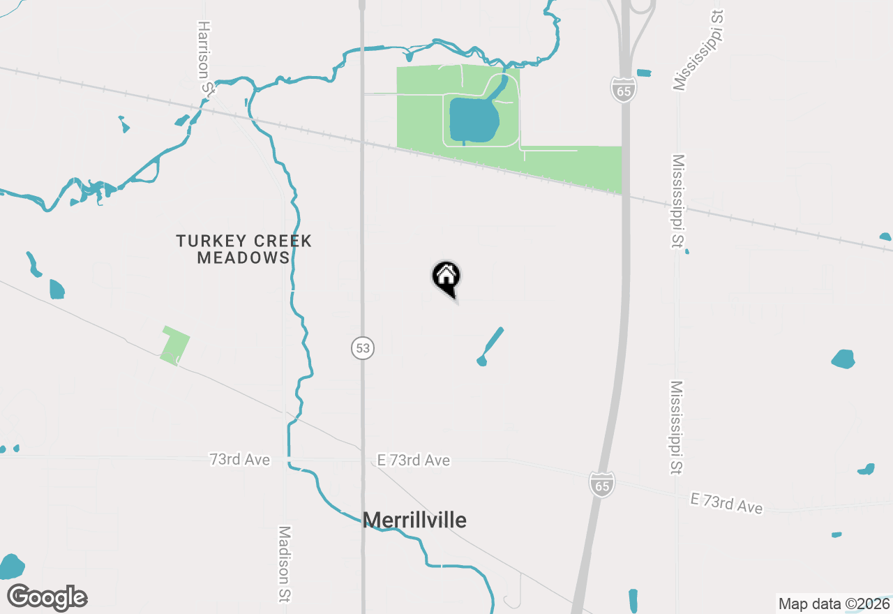 Map of 6860 Delaware Street, Merrillville, IN 46410