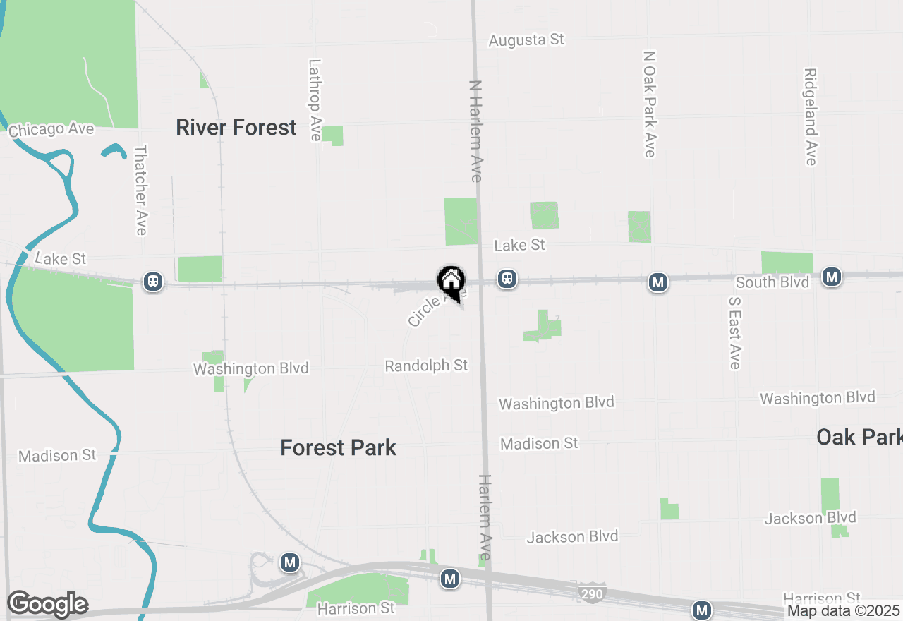 Map of 7237 Franklin Street #B, Forest Park, IL 60130