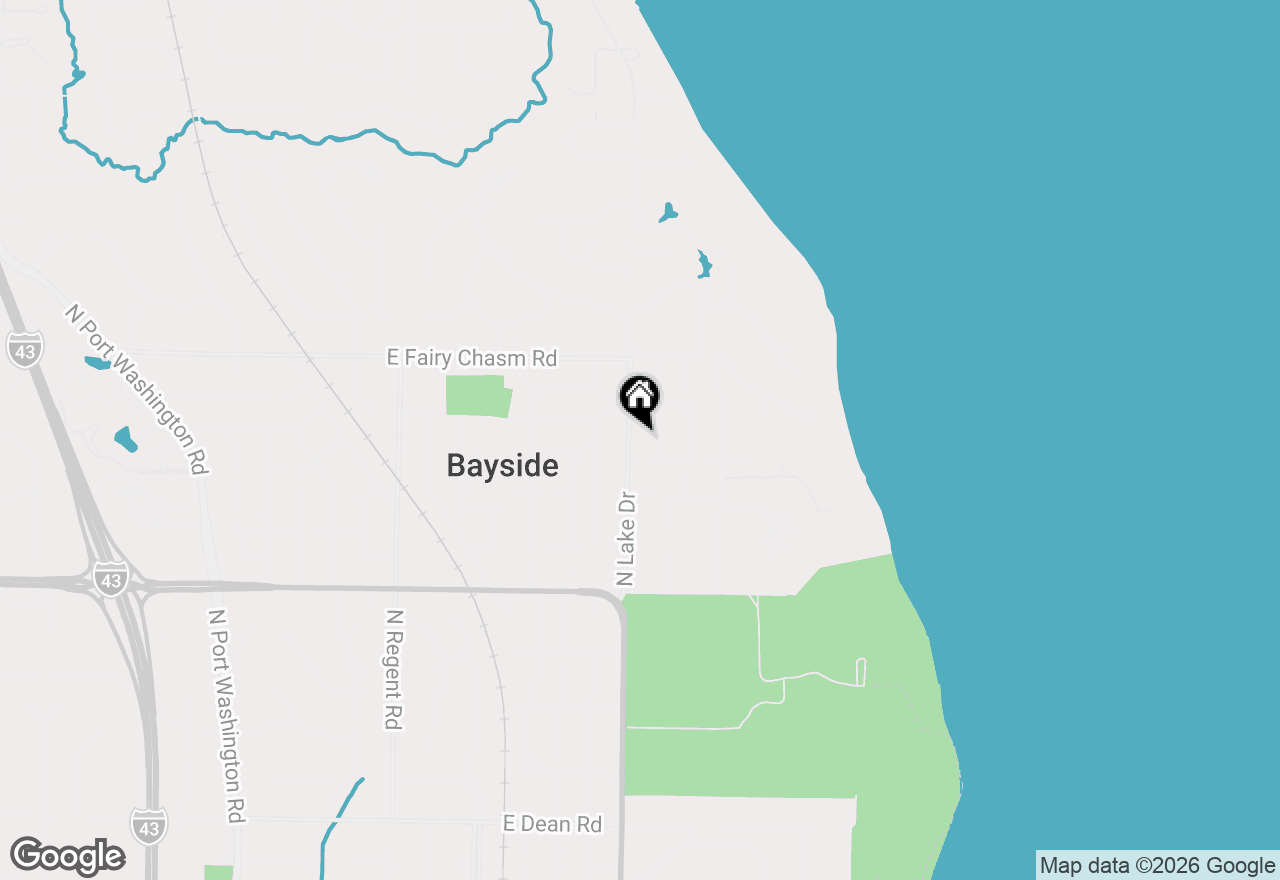 Map of 9062 N Lake Dr, Bayside, WI 53217