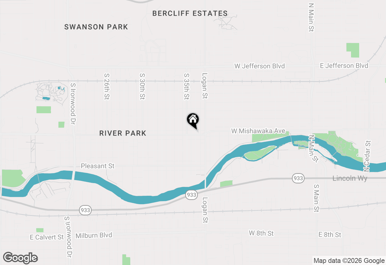 Map of 3517 Mishawaka Avenue, South Bend, IN 46615